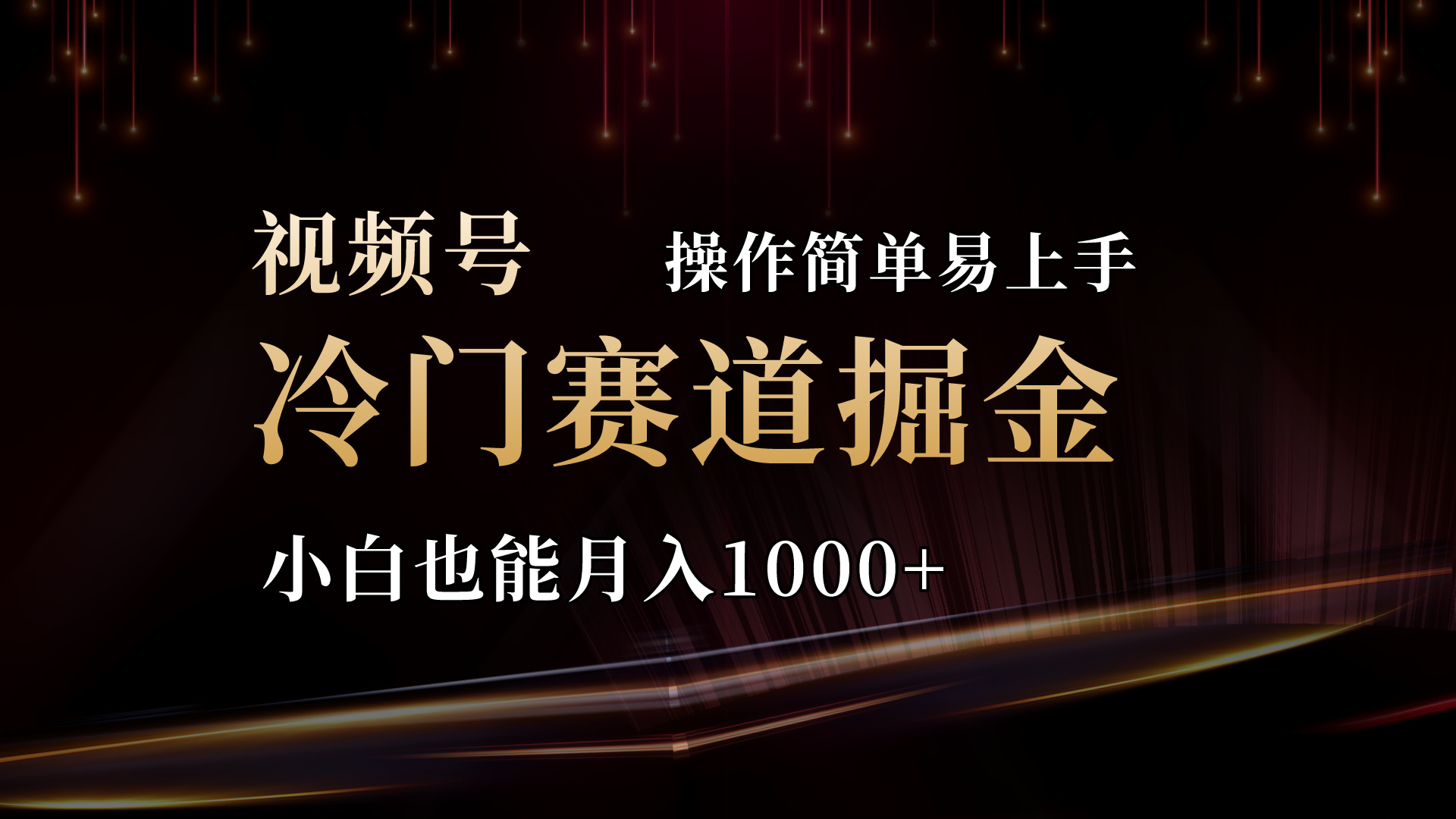 2024视频号冷门赛道掘金，操作简单轻松上手，小白也能月入1000+-我爱学习网