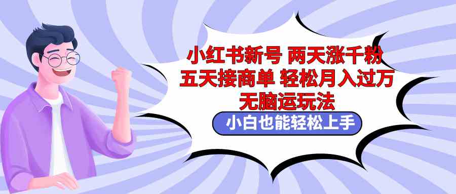 （9239期）小红书新号两天涨千粉五天接商单轻松月入过万 无脑搬运玩法 小白也能轻…-我爱学习网