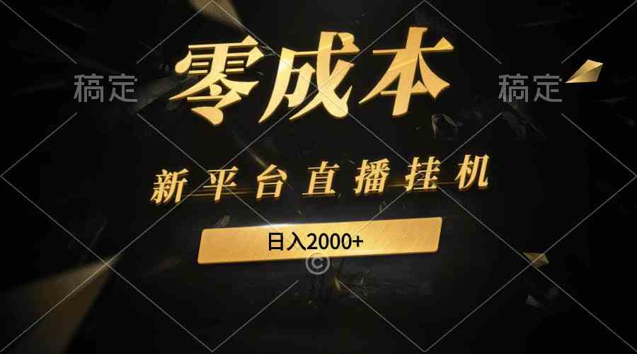 （9841期）新平台直播挂机最新玩法，0成本，不违规，日入2000+-我爱学习网