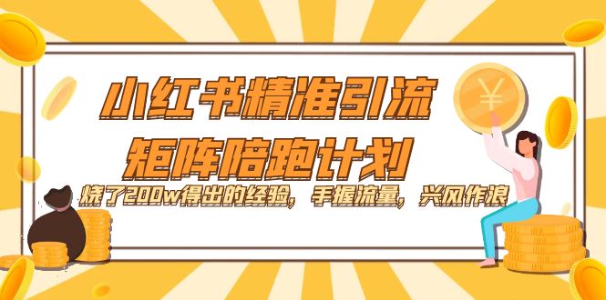 小红书精准引流·矩阵陪跑计划：烧了200w得出的经验，手握流量，兴风作浪！-灵牛资源网