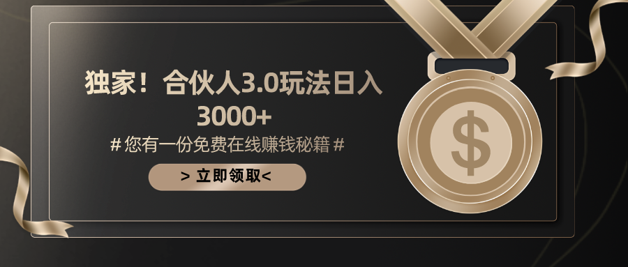 （10727期）游戏合伙人3.0，日入3000+，无限扩大的蓝海项目-灵牛资源网