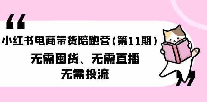 小红书电商带货陪跑营(第11期)无需囤货、无需直播、无需投流-灵牛资源网