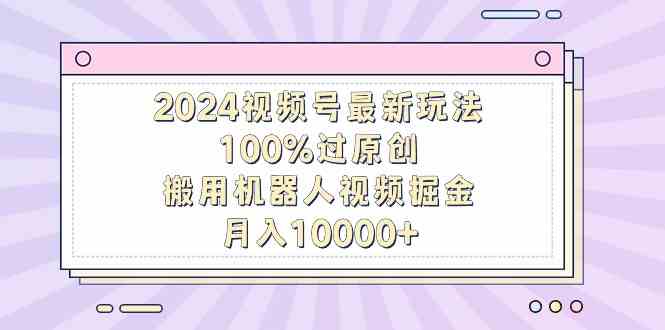 （9151期）2024视频号最新玩法，100%过原创，搬用机器人视频掘金，月入10000+-我爱学习网