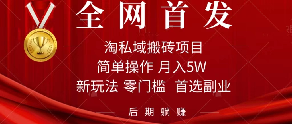 淘私域搬砖项目，利用信息差月入5W，每天无脑操作1小时，后期躺赚-灵牛资源网