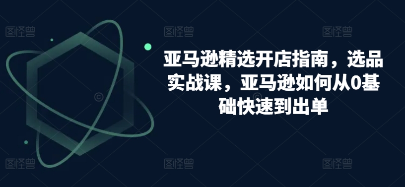 亚马逊精选开店指南，选品实战课，亚马逊如何从0基础快速到出单-灵牛资源网