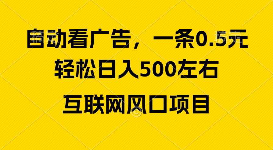 （10306期）广告收益风口，轻松日入500+，新手小白秒上手，互联网风口项目-我爱学习网