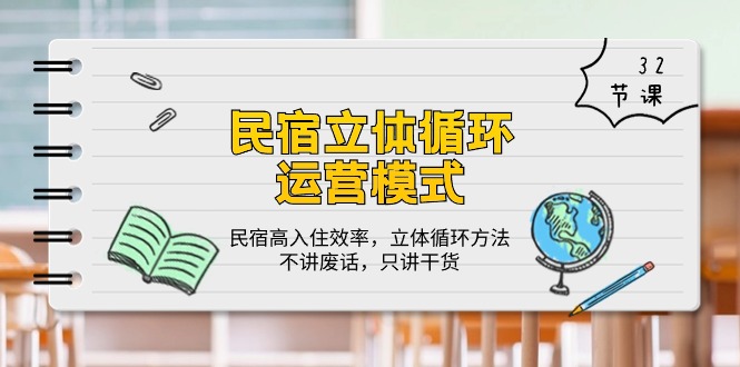 民宿立体循环运营模式：民宿高入住效率，立体循环方法，只讲干货（32节）-灵牛资源网