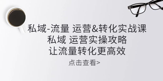 （10739期）私域-流量 运营&转化实操课：私域 运营实操攻略 让流量转化更高效-我爱学习网