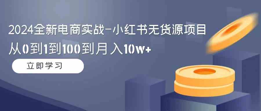 （9169期）2024全新电商实战-小红书无货源项目：从0到1到100到月入10w+-我爱学习网