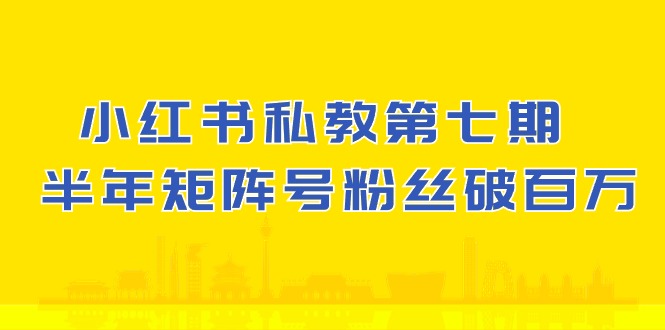 小红书私教第七期，小红书90天涨粉18w，1周涨粉破万 半年矩阵号粉丝破百万-灵牛资源网