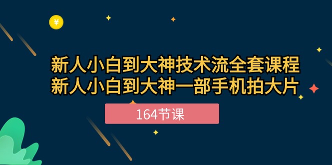 新手小白到大神技术流全套课程，新人小白到大神一部手机拍大片（164节）-灵牛资源网