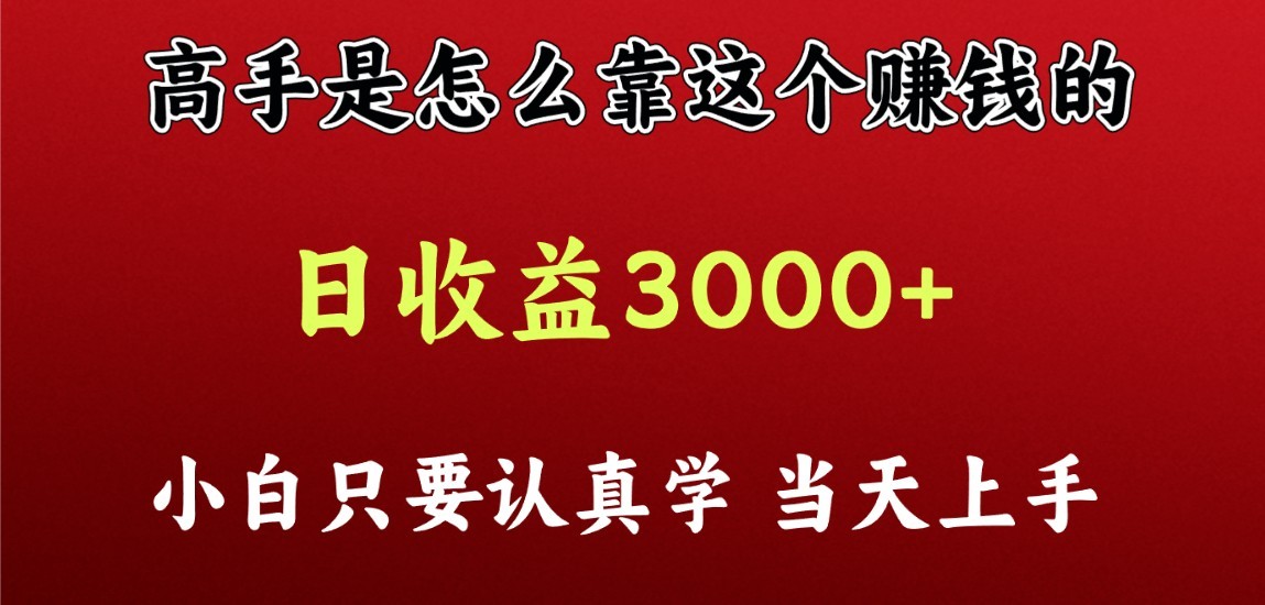 看高手是怎么赚钱的，一天收益至少3000+以上，小白当天上手-我爱学习网