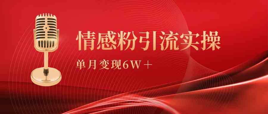 （9473期）单月变现6w+，情感粉引流变现实操课-我爱学习网