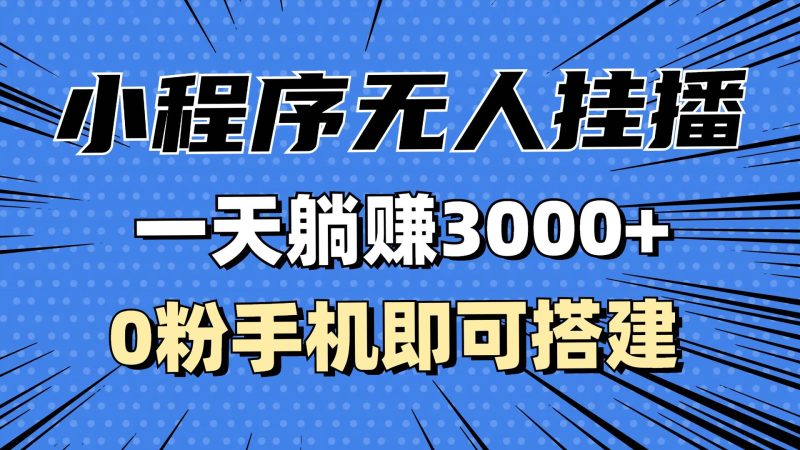 （13209期）抖音小程序无人挂播，一天躺赚3000+，0粉手机可搭建，不违规不限流，小…-我爱学习网