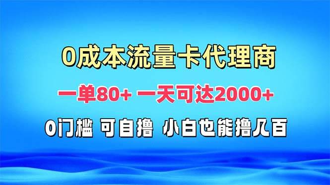 （13391期）免费流量卡代理一单80+ 一天可达2000+-我爱学习网