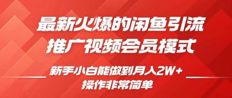 闲鱼引流推广影视会员，0成本就可以操作，新手小白月入过W+【揭秘】-我爱学习网