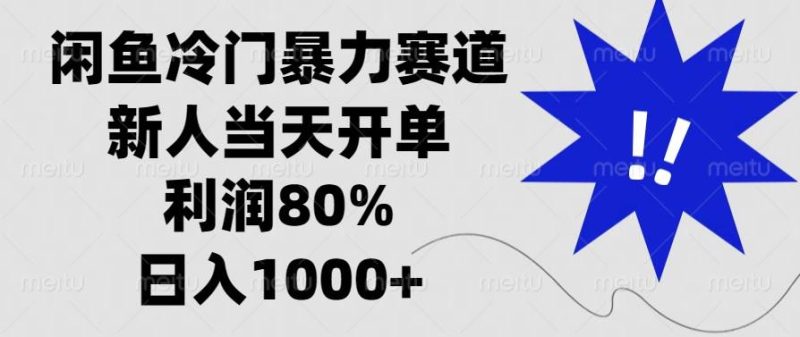 闲鱼冷门暴力赛道，新人当天开单，利润80%，日入1000+-我爱学习网