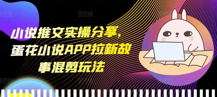 小说推文实操分享，蛋花小说APP拉新故事混剪玩法-我爱学习网