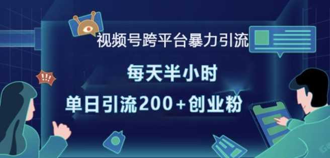 视频号跨平台暴力引流，每天半小时，单日引流200+精准创业粉-我爱学习网