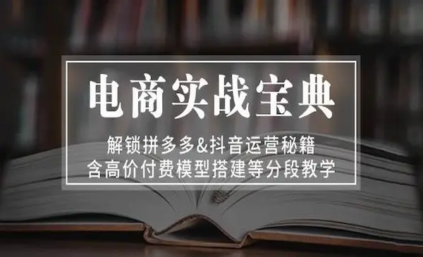 价值980《电商实战宝典》解锁拼多多&抖音运营秘籍-灵牛资源网