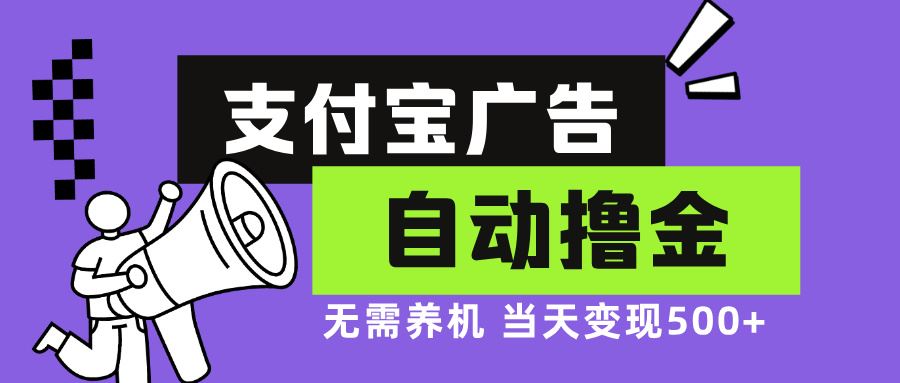 （13101期）支付宝广告全自动撸金，无需养机，当天落地500+-我爱学习网