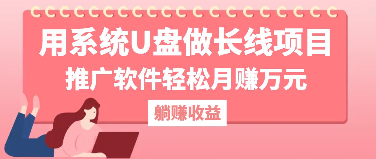 用系统U盘做长线项目，推广软件轻松月赚万元-我爱学习网