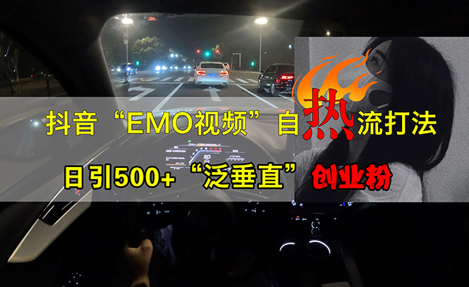 （13029期）抖音EMO视频自热打法，日引500+“泛垂直”创业粉-我爱学习网